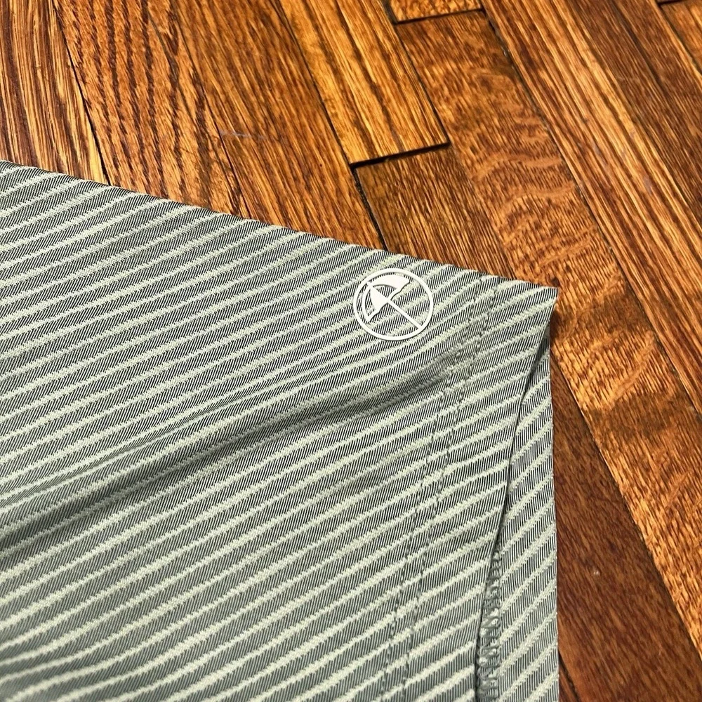 Puma Golf Arnold Palmer Polo Size Men's Large Green Striped Umbrella Polyester - Picture 5 of 11
